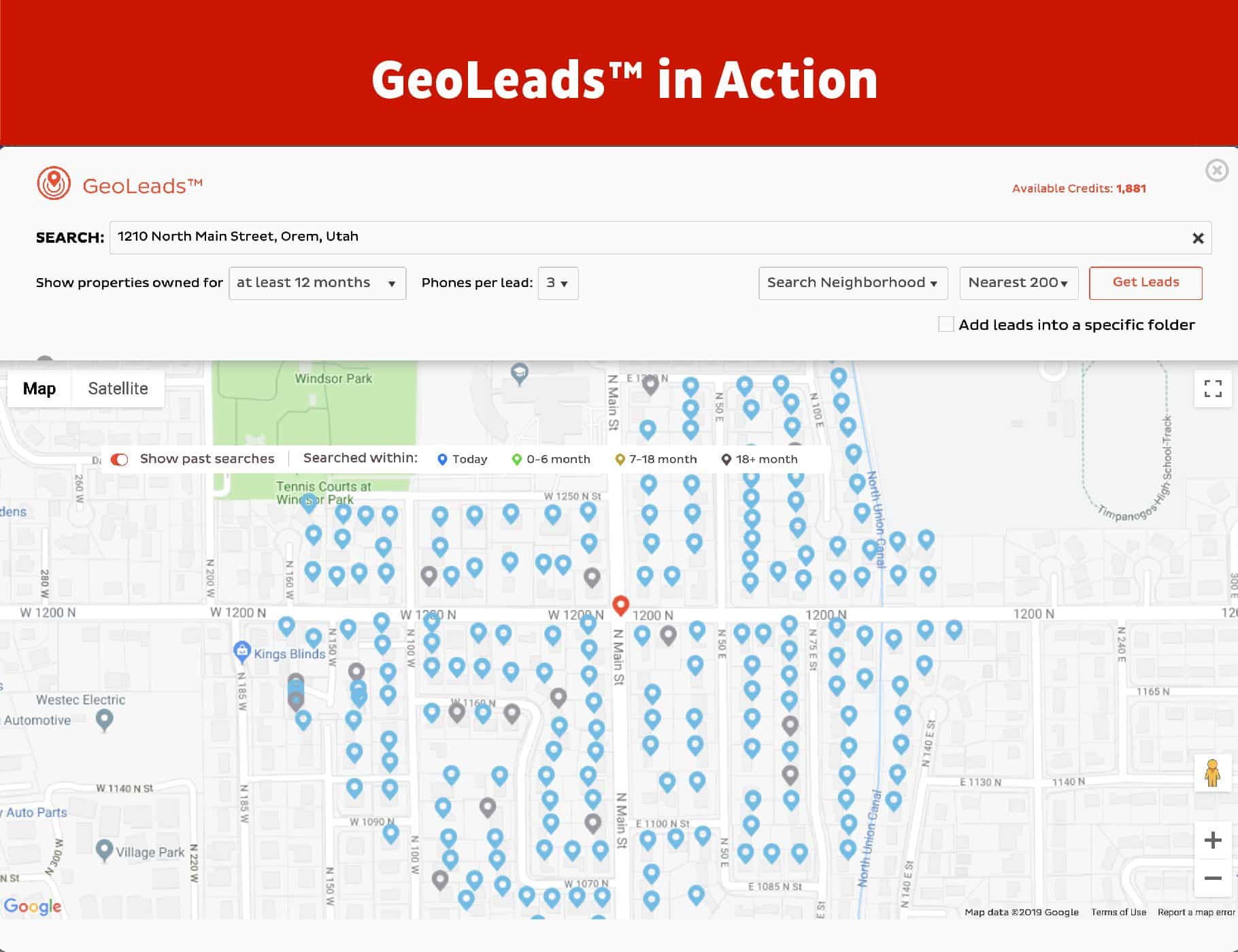 farming technique using REDX GEOleads dashboard 