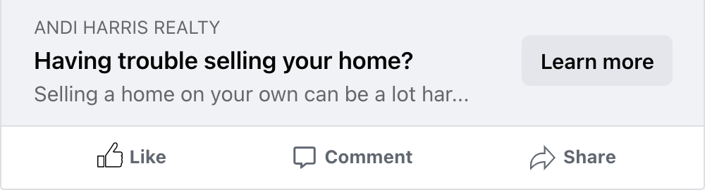 Sample Headline: "having trouble selling your home?" 